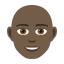 Эмодзи 👨🏿‍🦲 JoyPixels