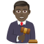 Эмодзи 👨🏿‍⚖️ JoyPixels