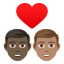 Эмодзи 👨🏿‍❤️‍👨🏽 JoyPixels