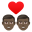 Эмодзи 👨🏿‍❤️‍👨🏿 JoyPixels