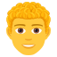 Эмодзи 👨‍🦱 JoyPixels