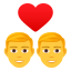 Эмодзи 👨‍❤️‍👨 JoyPixels