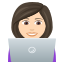 Эмодзи 👩🏻‍💻 JoyPixels