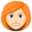 Эмодзи 👩🏻‍🦰 JoyPixels