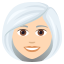 Эмодзи 👩🏻‍🦳 JoyPixels