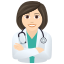 Эмодзи 👩🏻‍⚕️ JoyPixels