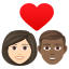 Эмодзи 👩🏻‍❤️‍👨🏾 JoyPixels