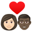 Эмодзи 👩🏻‍❤️‍👨🏿 JoyPixels