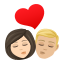 Эмодзи 👩🏻‍❤️‍💋‍👨🏼 JoyPixels