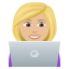 Эмодзи 👩🏼‍💻 JoyPixels