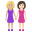 Эмодзи 👩🏼‍🤝‍👩🏻 JoyPixels