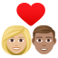 Эмодзи 👩🏼‍❤️‍👨🏽 JoyPixels