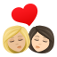 Эмодзи 👩🏼‍❤️‍💋‍👩🏻 JoyPixels