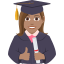 Эмодзи 👩🏽‍🎓 JoyPixels