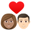 Эмодзи 👩🏽‍❤️‍👨🏻 JoyPixels