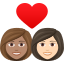 Эмодзи 👩🏽‍❤️‍👩🏻 JoyPixels