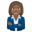 Эмодзи 👩🏾‍💼 JoyPixels