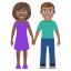 Эмодзи 👩🏾‍🤝‍👨🏽 JoyPixels