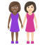 Эмодзи 👩🏾‍🤝‍👩🏻 JoyPixels