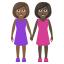 Эмодзи 👩🏾‍🤝‍👩🏿 JoyPixels