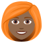 Эмодзи 👩🏾‍🦰 JoyPixels