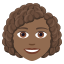 Эмодзи 👩🏾‍🦱 JoyPixels
