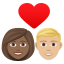 Эмодзи 👩🏾‍❤️‍👨🏼 JoyPixels