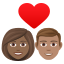 Эмодзи 👩🏾‍❤️‍👨🏽 JoyPixels