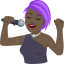 Эмодзи 👩🏿‍🎤 JoyPixels