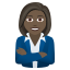 Эмодзи 👩🏿‍💼 JoyPixels