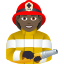 Эмодзи 👩🏿‍🚒 JoyPixels