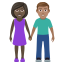 Эмодзи 👩🏿‍🤝‍👨🏽 JoyPixels