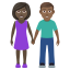 Эмодзи 👩🏿‍🤝‍👨🏾 JoyPixels
