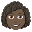 Эмодзи 👩🏿‍🦱 JoyPixels