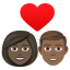 Эмодзи 👩🏿‍❤️‍👨🏾 JoyPixels