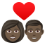 Эмодзи 👩🏿‍❤️‍👨🏿 JoyPixels