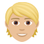 Эмодзи 👱🏼 JoyPixels