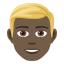 Эмодзи 👱🏿‍♂️ JoyPixels