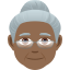 Эмодзи 👵🏾 JoyPixels