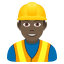 Эмодзи 👷🏿‍♂️ JoyPixels