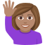 Эмодзи 🙋🏽‍♀️ JoyPixels