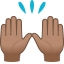 Эмодзи 🙌🏽 JoyPixels