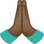 Эмодзи 🙏🏾 JoyPixels