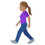 Эмодзи 🚶🏽‍♀️ JoyPixels