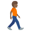 Эмодзи 🚶🏾‍➡️ JoyPixels