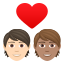 Эмодзи 🧑🏻‍❤️‍🧑🏽 JoyPixels