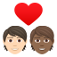 Эмодзи 🧑🏻‍❤️‍🧑🏾 JoyPixels