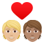 Эмодзи 🧑🏼‍❤️‍🧑🏽 JoyPixels