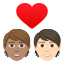 Эмодзи 🧑🏽‍❤️‍🧑🏻 JoyPixels