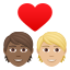 Эмодзи 🧑🏾‍❤️‍🧑🏼 JoyPixels